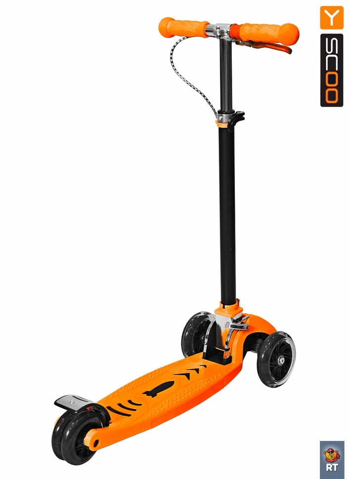 Самокат Maxi City RT Simple Gagarin трансформер с ручным тормозом, orange  